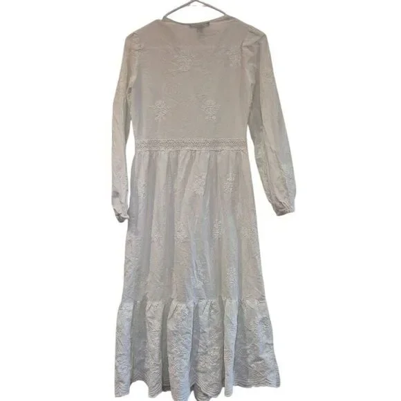 Forever 21 Women's White Cotton Embroidered Open Front Dress Cardigan Robe  NEW s - infinityhomeware.co.za